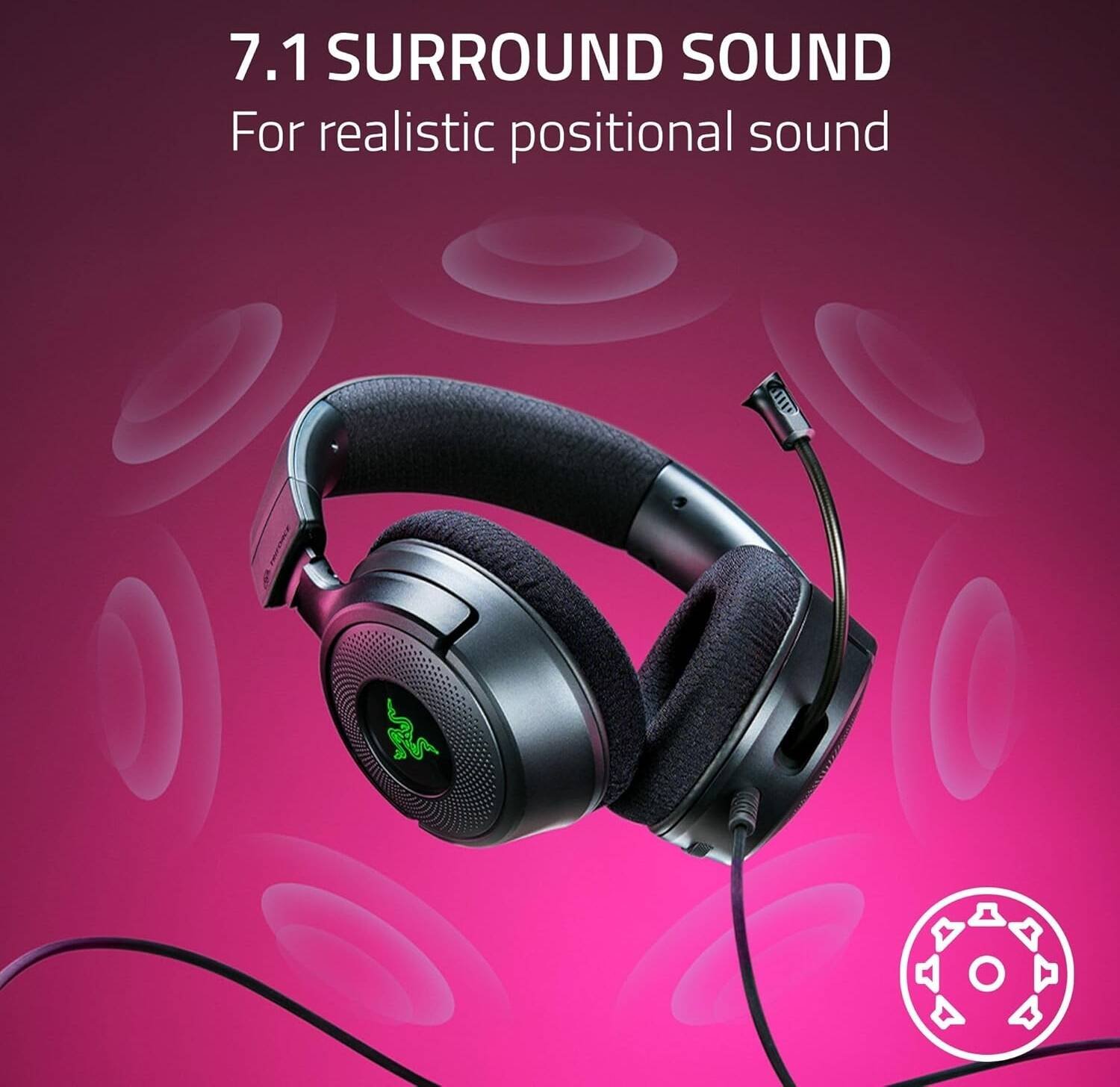 Razer Kraken V4 X Wired Gaming Headset (Black, RZ04-05180100-R3M1) - Comfort and Clear Audio for Gamers - Image 5