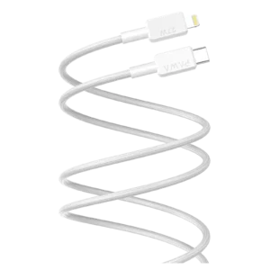 PAWA EL CARO SERIES USB C TO LIGHTNING 27W PREMIUM BRAIDED 1.2M CABLE WHITE PW-12BD27CL-WH