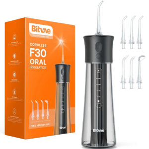 BITVAE WATER FLOSSER F30 CORDLESS ORAL IRRIGATOR 300ML BLACK BV-F30