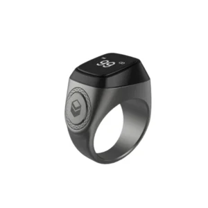 Zikr Ring i Qibla Tasbih 22mm Metal Ring Space Gray