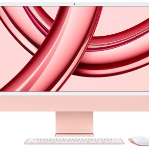 Apple iMac 24-inch M3 Chip, Retina 4.5K Display, 8-core CPU, 10-core GPU, 8GB RAM, 256GB Storage in Pink Arabic MQRT3