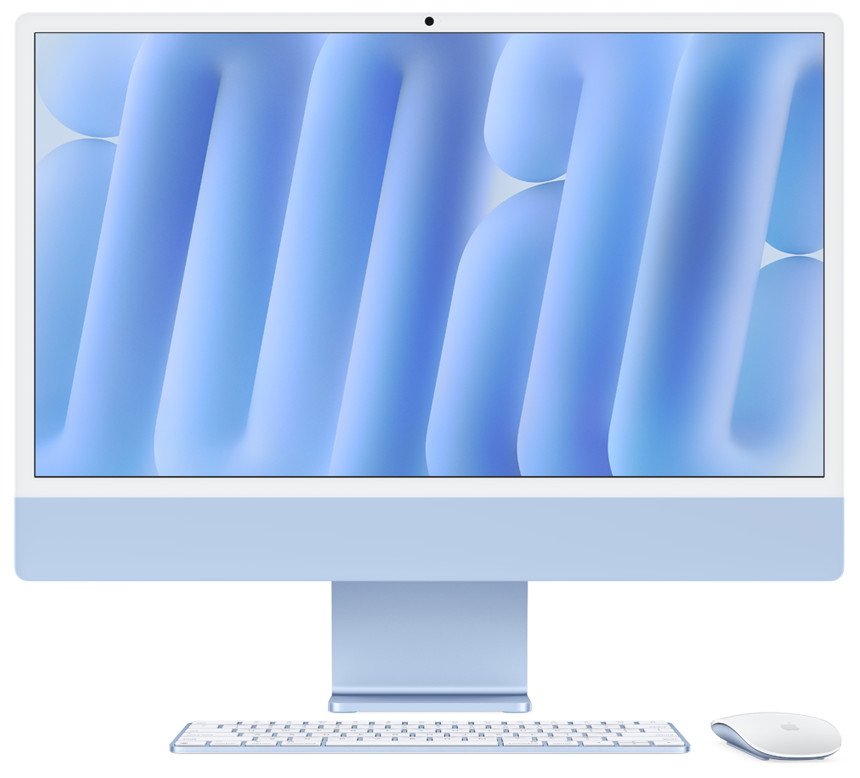 Apple iMac 24-inch M4 (10-core GPU) 24GB/512GB Blue (Arabic Keyboard) - MD2T4