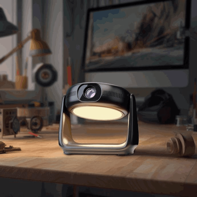 POWEROLOGY ROTATING STAND PORTABLE PROJECTOR FULL HD BLACK PWHDPBNBK - Image 3