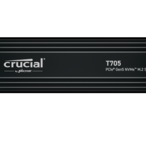Crucial T705 1TB PCIe Gen5 NVMe M.2 SSD with Heatsink - Ultra-Fast Storage with Advanced Cooling