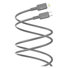 Upgrade your charging game with the PAWA EL CARO Series USB-C to Lightning 27W Premium Braided Cable in sleek grey (model PW-20BD27CL-GY).