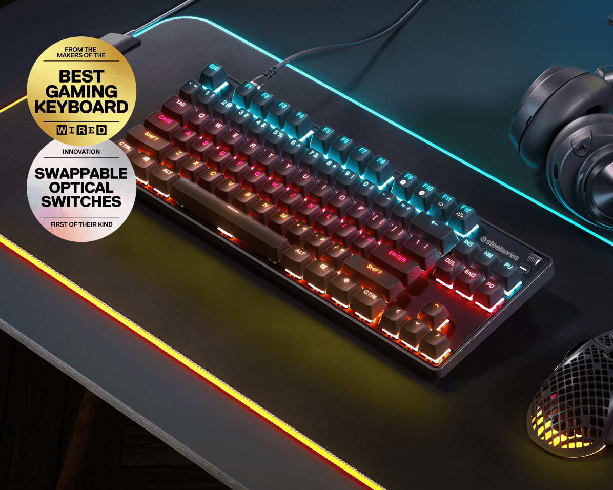 SteelSeries Apex 9 TKL Gaming Keyboard Black (64847) - Mechanical Switches, RGB Illumination, Customizable Keys - Image 2