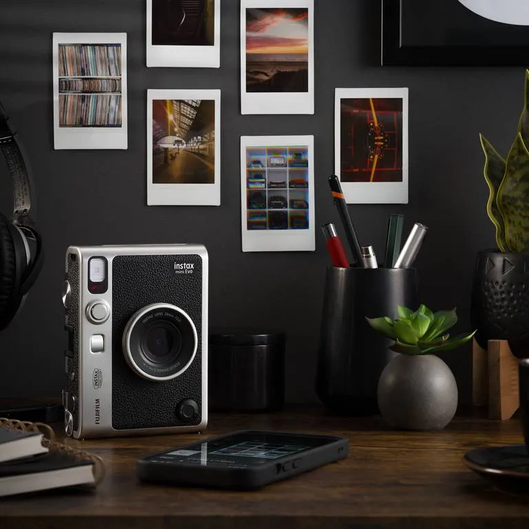 Fujifilm Instax Mini Evo Hybrid Instant Camera - Black, Retro Design, Instant Prints - Image 4
