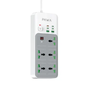 PAWA UNIVERSAL POWERSTRIP WITH TIMER 65W WHITE PW-PSTR655P-WH