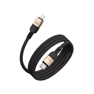PAWA LEVIN MAGNETIC BRAIDED USB C TO LIGHTNING 30W CABLE 1M DESERT BLACK PW-12BDM252-DTBK