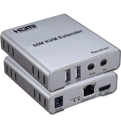 HDMI 60M KVM Extender with Audio – High-Performance Remote Control Solution