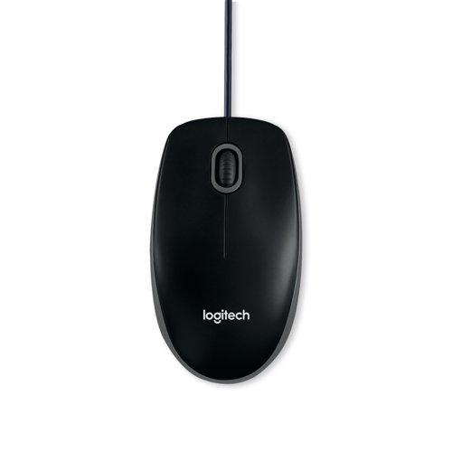 Logitech B110 Silent Wired USB Mouse – Black (910-005508)