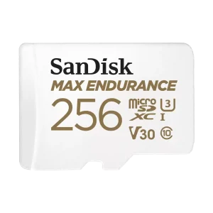 SANDISK MAX ENDURANCE 256GB MICROSD CARD WITH ADAPTER SPEED UP TO 100 MBS SDSQQVR-256G-GN6IA