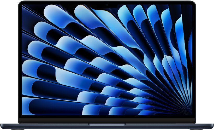 APPLE MACBOOK AIR 13 INCH M3 CHIP WITH 8 CORE CPU 8 CORE GPU 16GB 256GB SSD MIDNIGHT ARBIC MC8K4