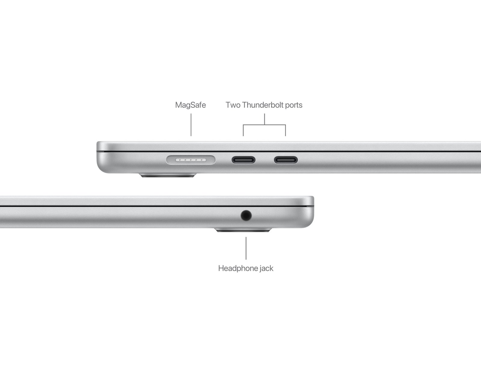 Apple MacBook Air 15-Inch M3 Chip, 8-Core CPU, 10-Core GPU, 16GB RAM, 512GB SSD - Silver, Arabic Keyboard Layout - Model MXD23 - Image 3