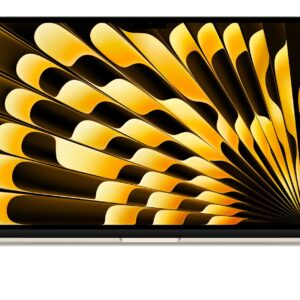 Apple MacBook Air 15-Inch M3 Chip, 8-Core CPU, 10-Core GPU, 8GB RAM, 256GB SSD – Starlight, Arabic Keyboard Layout – Model MRYR3