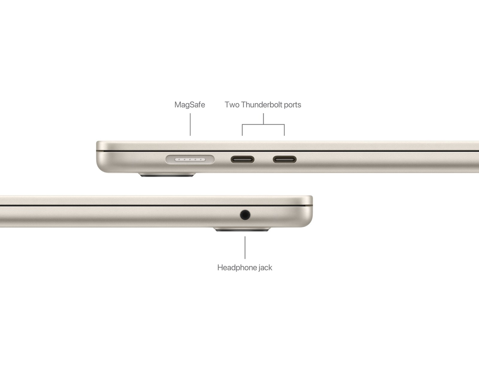 Apple MacBook Air 13-Inch M3 Chip, 8-Core CPU, 10-Core GPU, 16GB RAM, 512GB SSD - Starlight, Arabic Keyboard Layout - Model MXCU3 - Image 4