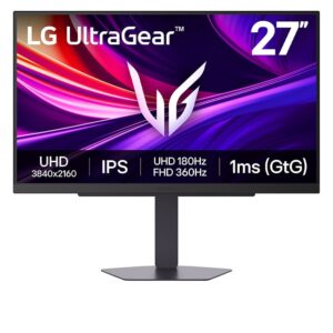 LG 27 INCH B AMA ULTRAGEAR™ G8 4K IPS GAMING MONITOR UHD 180HZ / FHD 360HZ 1MS MBR NVIDIA 27G810A