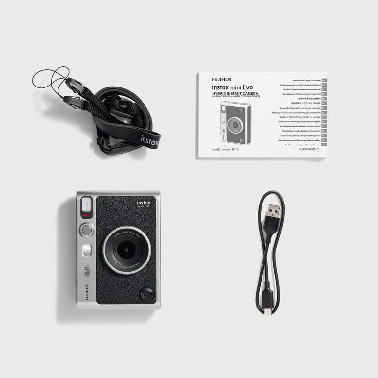 Fujifilm Instax Mini Evo Hybrid Instant Camera - Black, Retro Design, Instant Prints - Image 3