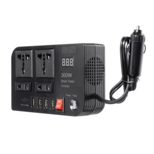 BYGD Car Power Inverter, 300W Car Inverter, E8982 Power Converter, Dual Socket Car Charger