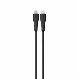 PAWA 20W QUICK CHARGING 2M EXTENDED DATA CABLE USB C LIGHTNING BLACK PW-2PVCCTOL-BK