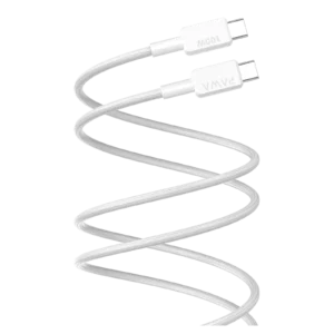 PAWA EL CARO SERIES USB C TO USB C 100W PREMIUM BRAIDED CABLE 2M WHITE PW-20B100CC-WH