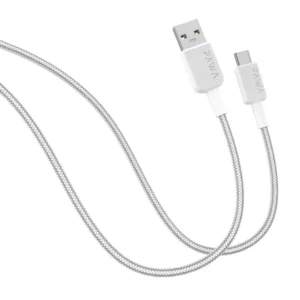 PAWA EL CARO SERIES USB A TO USB C PREMIUM BRAIDED CABLE 1.2M WHITE PW-120BD3AT-WH