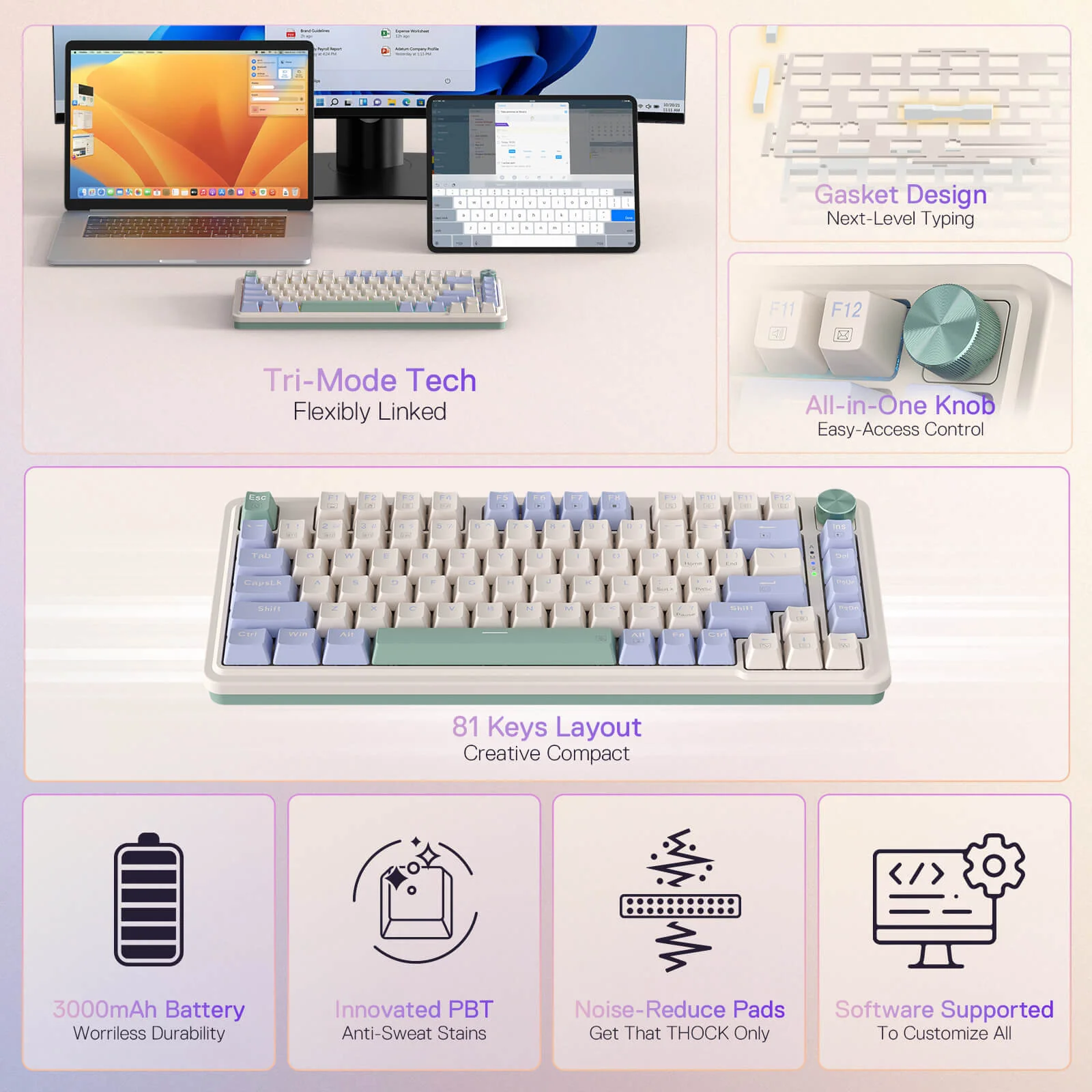 Redragon Ucal Pro Wired Gaming Keyboard (K673CPG-RGB-Pro) - Precision Performance with RGB Lighting - Image 16