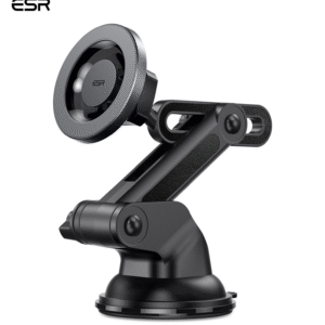Upgrade your in-car experience with the ESR HaloLock Dashboard Phone Mount in sleek black.