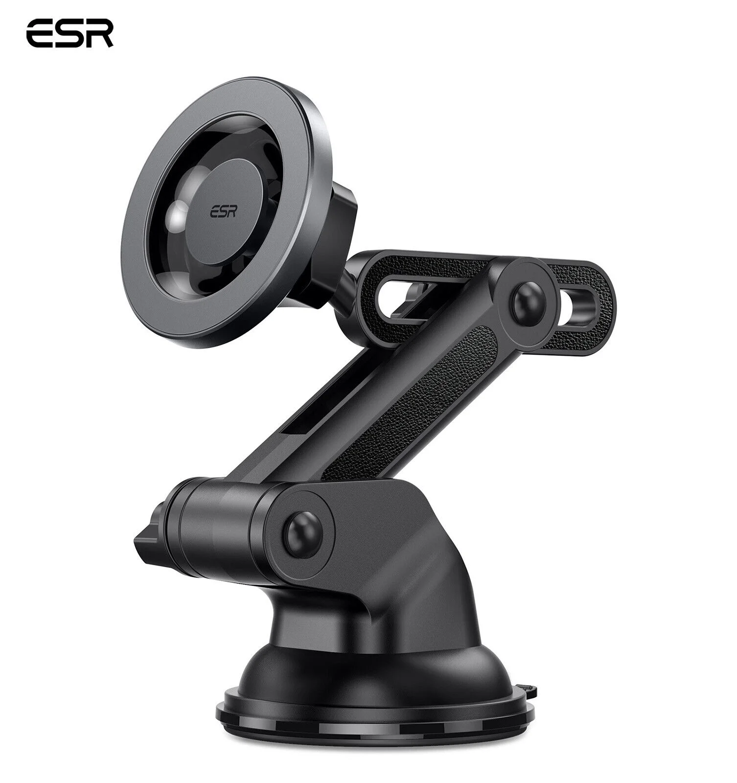 Upgrade your in-car experience with the ESR HaloLock Dashboard Phone Mount in sleek black.