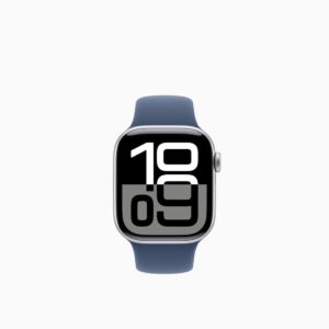 APPLE WATCH SERIES 10 42MM GPS SILVER ALUMINIUM CASE WITH LIGHT BLUSH SPORT BAND MWWW3