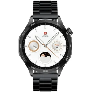 SWISS MILITARY SWISS INTERNATIONAL SMART WATCH BLACK METAL STRAP SM-WCH-INT-BLKFBMS