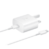 SAMSUNG TRAVEL ADAPTER 25W WITH TYPE C TO TYPE C CABLE WHITE EP-TA800XWEGAE