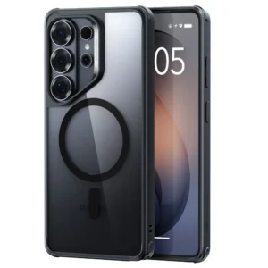 ESR CLASSIC HYBRID MAGNETIC CASE COMPATIBLE WITH S26 ULTRA CLEAR BLACK