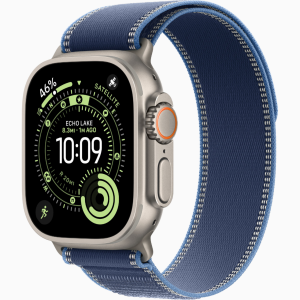 APPLE WATCH ULTRA 3 GPS + CELLULAR 2025 NATURAL TITANIUM CASE WITH BLUE/BRIGHT BLUE TRAIL LOOP S/M MEWR4