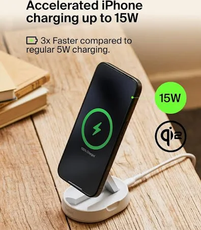 BELKIN BOOST CHARGE PRO 15W CONVERTIBLE MAGNETIC CHARGING STAND WHITE WIA008MYWH - Image 8