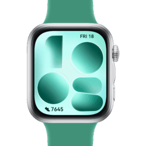 HUAWEI WATCH FIT 5 SILVER ALUMINUM ALLOY CASE GREEN FLUOROELASTOMER STRAP NKI-B09 55020HRH