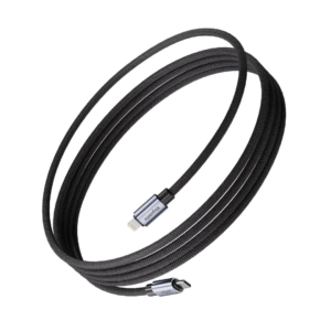 Upgrade your charging setup with the BLUPEBBLE PowerFlow 27W USB-C to Lightning Braided Cable.