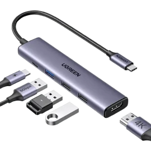 UGREEN 5 IN 1 USB C MULTIFUNCTION ADAPTER 100W 15495