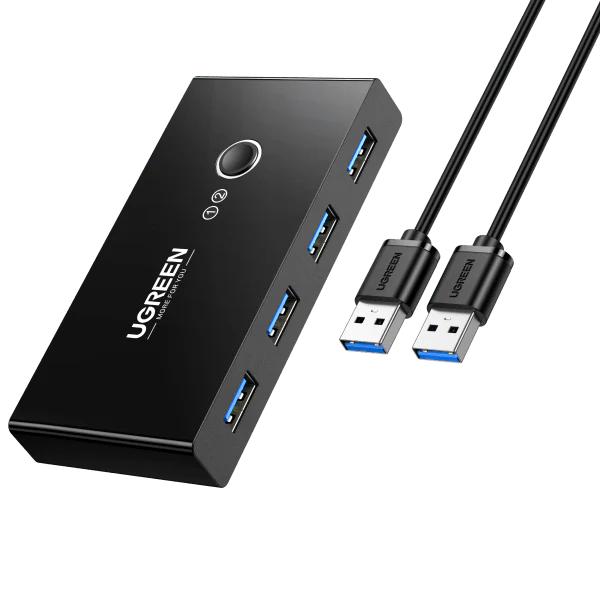 Simplify your workspace and boost productivity with the UGREEN 2 IN 4 OUT USB 3.0 Sharing Switch Box US216 30768.
