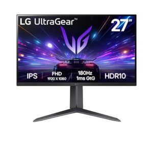 LG 27 INCH ULTRAGEAR FHD IPS DISPLAY 180HZ 1MS GAMING MOINITOR 27GS65F-B