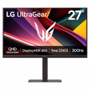 LG 27 INCH ULTRAGEAR QHD 2560 X 1440 IPS DISPLAY 300HZ 1MS GAMING MONITOR BLACK 27G640AB