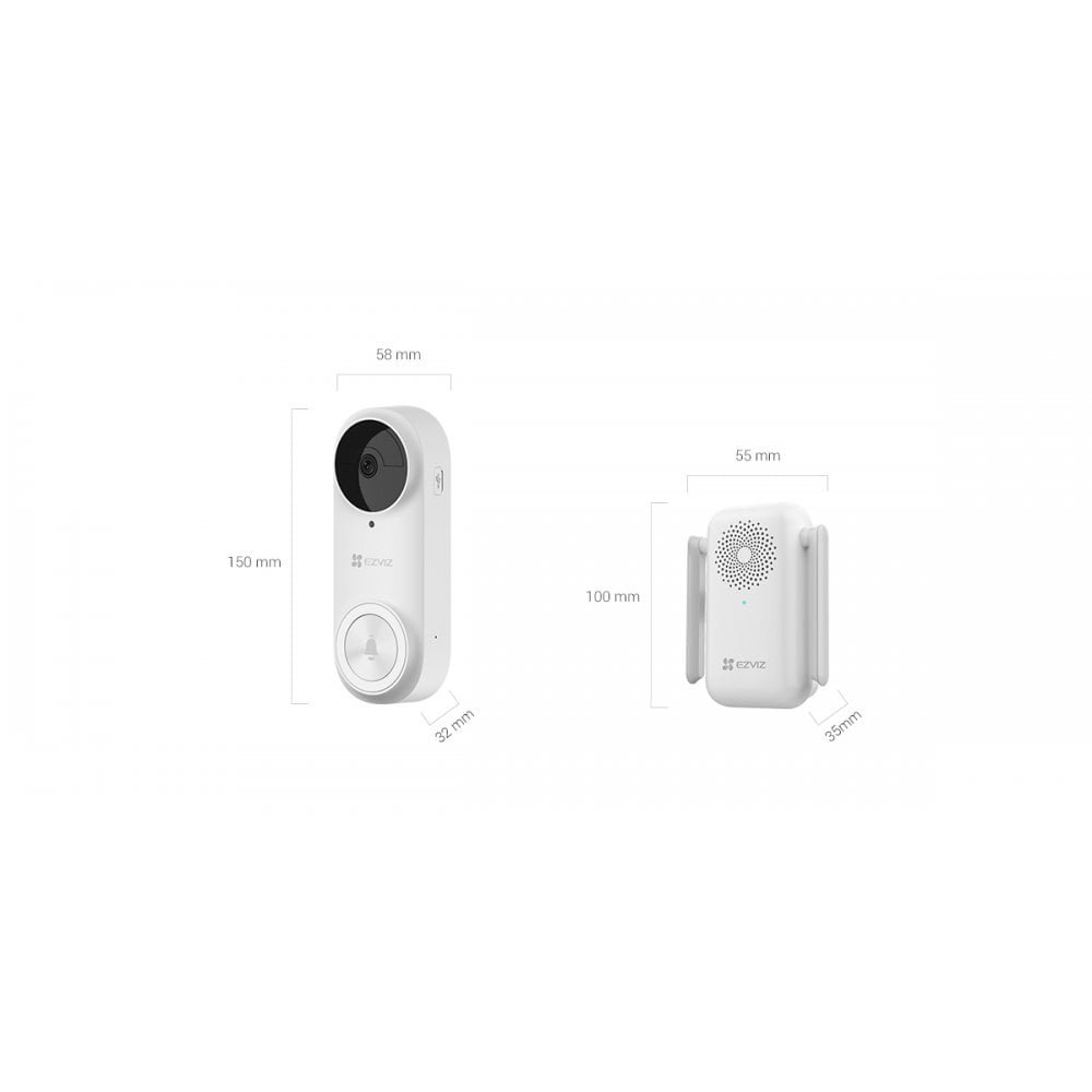 EZVIZ Battery-Powered Video Doorbell DB2 Pro 2K+: Keep Your Home Secure with Advanced Video Monitoring - Image 2