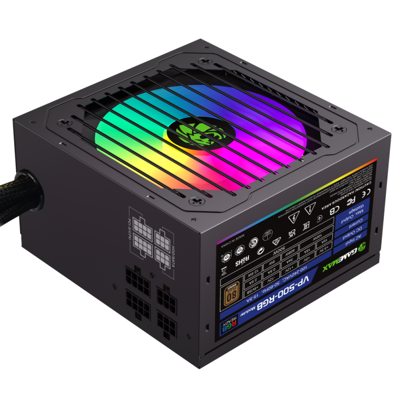 Take your gaming setup to the next level with the GEARMAX Power Supply 700W RGB Modular VP-700 RGB.