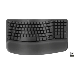 LOGITECH WAVE KEYS WIRELESS ERGONOMIC KEYBAORD BLACK ENG/ARB 920-012312