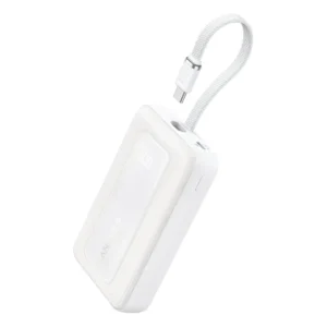 ANKER ZOLO POWER BANK 20000MAH 30W MAX FAST PORTABLE CHARGER BUILT IN USB-C WHITE A1689H21