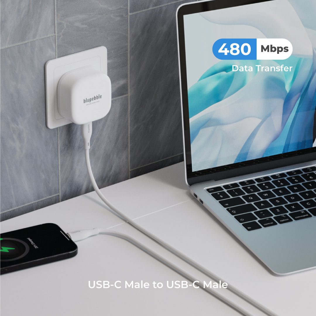Bluepebble PowerFlow PD60W USB-C to USB-C Cable - Fast and Durable BP-PFUSBC-60W - Image 5