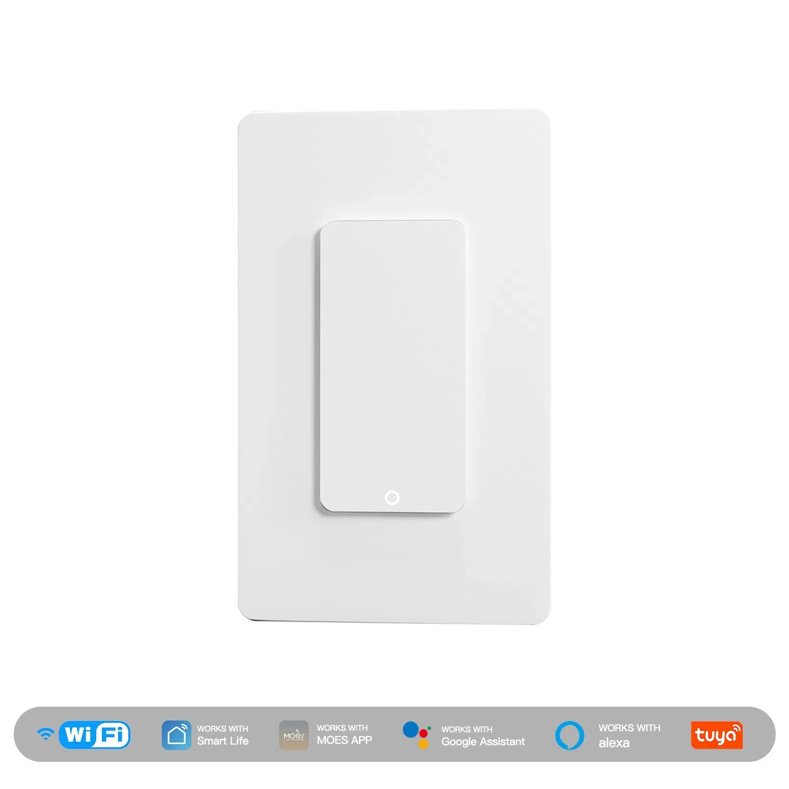 WiFi Smart In-Wall Light Switch (WS-B-US) - White, 1/2/3/4 Gang Options, Push Button, App-Controlled - Image 5