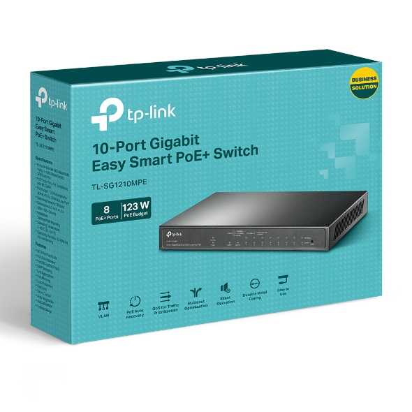 TP-LINK 10 PORT GIGABIT EASY SMART POE+ SWITCH TL-SG1210MPE - Image 3