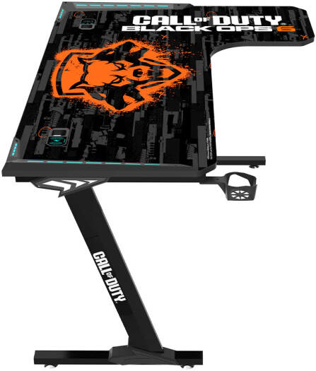 GAMEON CALL OF DUTY RGB FLOWING LIGHT GAMING DESK WITH TABLE MOUSE PAD BLKOPS6-RAPTOR-R - Image 3