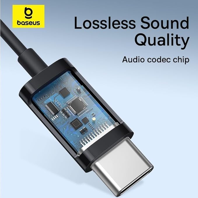 BASEUS ENCOK CZ17 SEMI IN EAR WIRED EARPHONE TYPE C BLACK - Image 5
